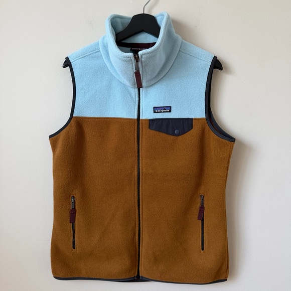 Patagonia Synchilla Color-block Fleece Snap-T Women’s Vest Size L - Picture 3 of 11